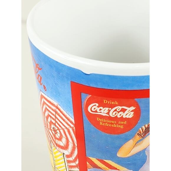 Coca Cola Coke Cup Tumbler 8oz Summer Through The Years 1991 4 1/4" Korea - Picture 3 of 14